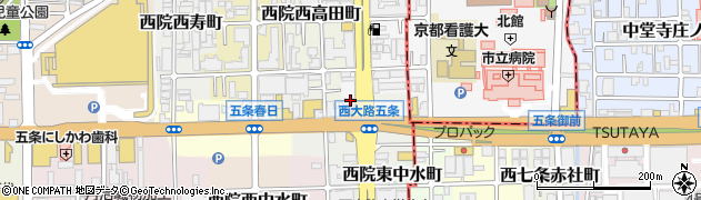 京都府京都市右京区西院南高田町16周辺の地図