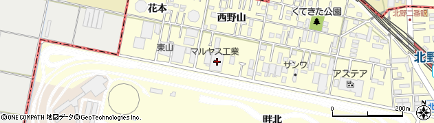 愛知県岡崎市北野町西野山30周辺の地図