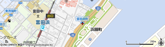 富田浜町周辺の地図