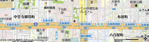 京都府京都市下京区柿本町681周辺の地図