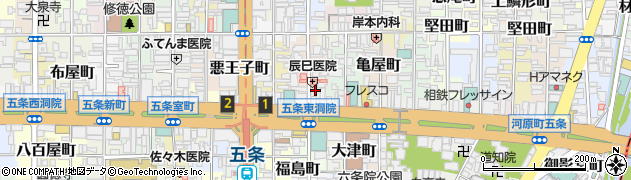 京都府京都市下京区深草町589周辺の地図