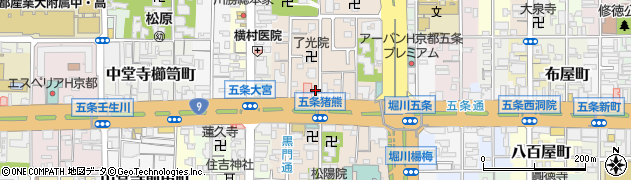 京都府京都市下京区柿本町593周辺の地図