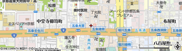 京都府京都市下京区柿本町592周辺の地図