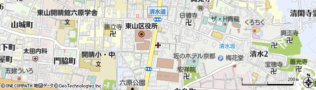 京都清水郵便局周辺の地図