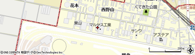 愛知県岡崎市北野町西野山29周辺の地図