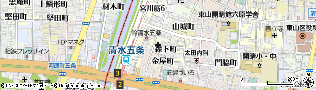 京都府京都市東山区山田町500周辺の地図