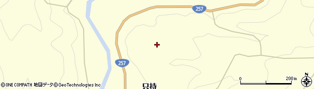 愛知県新城市只持（松峯）周辺の地図