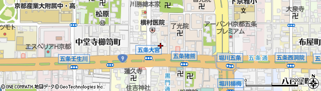 京都府京都市下京区柿本町590周辺の地図