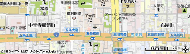 京都府京都市下京区柿本町703周辺の地図