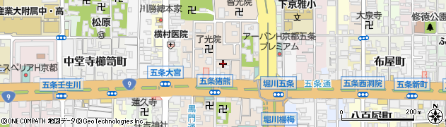 京都府京都市下京区柿本町584周辺の地図