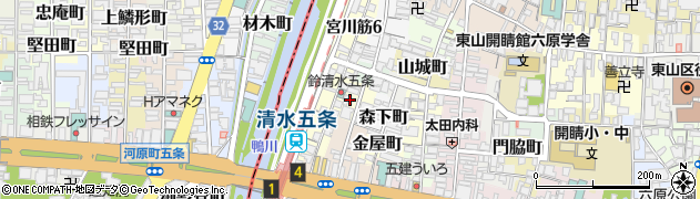 京都府京都市東山区山田町周辺の地図