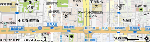 京都府京都市下京区柿本町583周辺の地図