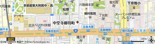 京都府京都市下京区下長福寺町周辺の地図