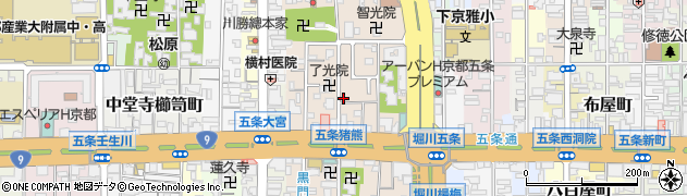 京都府京都市下京区柿本町585周辺の地図