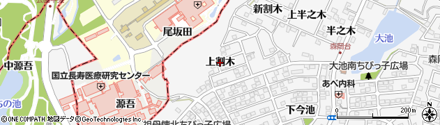 愛知県東浦町（知多郡）森岡（上割木）周辺の地図