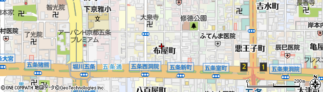 京都府京都市下京区布屋町周辺の地図
