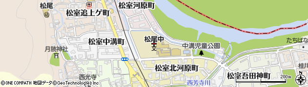 京都府京都市西京区松室中溝町周辺の地図