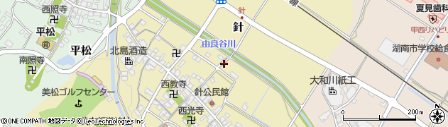 滋賀県湖南市針周辺の地図