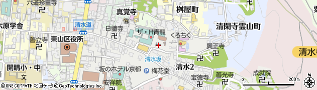 清水坂公園周辺の地図