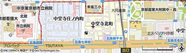 京都府京都市下京区中堂寺北町周辺の地図