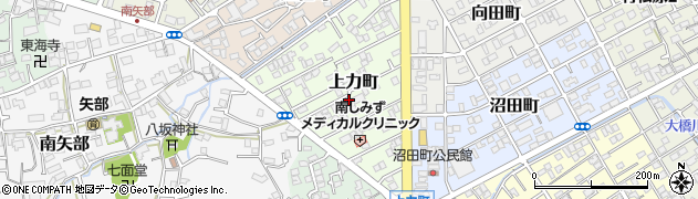 上力町4-37 平野邸☆akippa駐車場周辺の地図