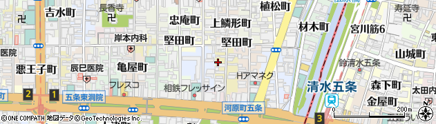 京都府京都市下京区下鱗形町周辺の地図