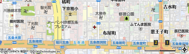 京都府京都市下京区八幡町周辺の地図