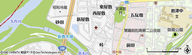 愛知県岡崎市西蔵前町周辺の地図