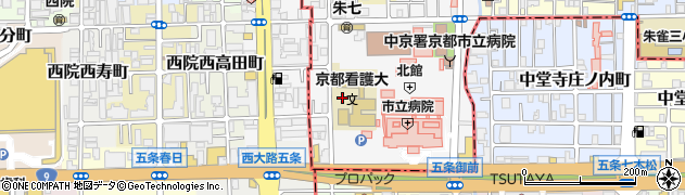 京都府京都市中京区壬生東高田町周辺の地図