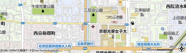 京都府京都市右京区西京極葛野町周辺の地図