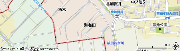 愛知県東海市養父町海老田周辺の地図