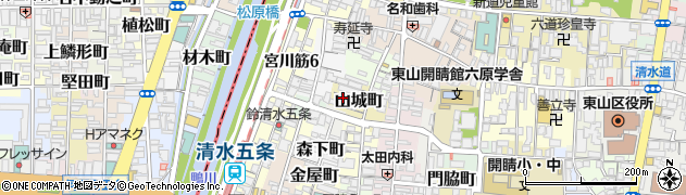 京都府京都市東山区山城町周辺の地図