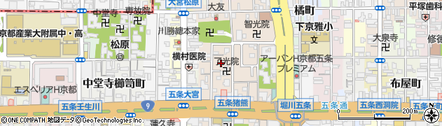 京都府京都市下京区柿本町588周辺の地図