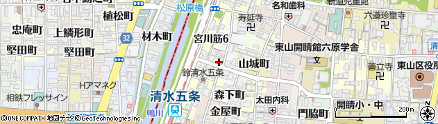 京都府京都市東山区西川原町484周辺の地図