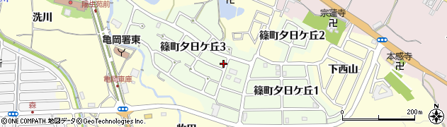 京都府亀岡市篠町夕日ケ丘周辺の地図