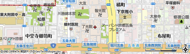 京都府京都市下京区柿本町587周辺の地図