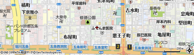 京都府京都市下京区長刀切町周辺の地図
