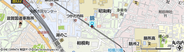 滋賀県大津市周辺の地図