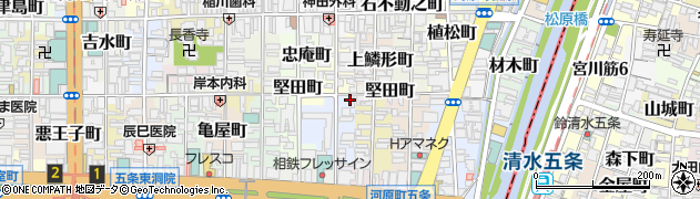 京都府京都市下京区堅田町周辺の地図