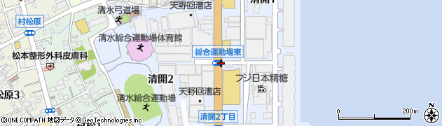 静岡県静岡市清水区清開周辺の地図