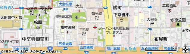 京都府京都市下京区柿本町683周辺の地図