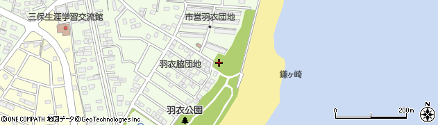 羽衣東公園周辺の地図
