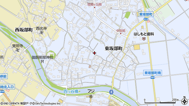 〒512-0904 三重県四日市市東坂部町の地図