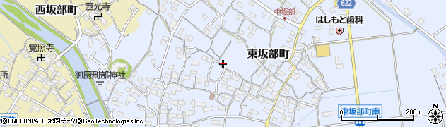 三重県四日市市東坂部町周辺の地図