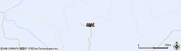 岡山県久米郡美咲町越尾周辺の地図