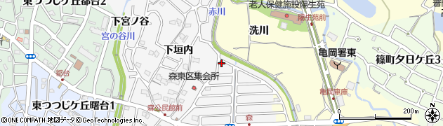 京都府亀岡市篠町森（下タン条）周辺の地図