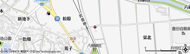 愛知県東浦町（知多郡）森岡（栄北）周辺の地図