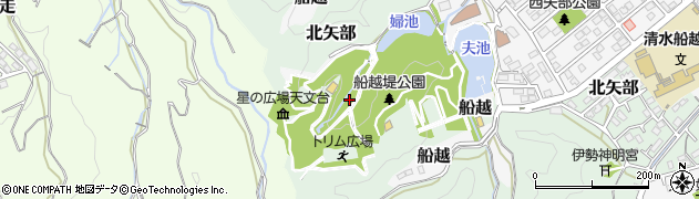 静岡県静岡市清水区船越周辺の地図