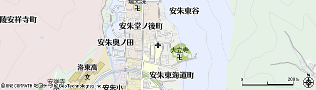 京都府京都市山科区安朱東海道町66-18周辺の地図
