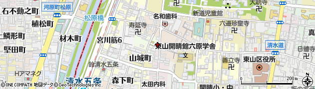 京都大和大路郵便局周辺の地図